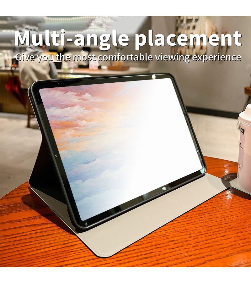 غطاء زهور ملون متعدد الألوان لجهاز iPad 11 مع حامل قابل للطي وغطاء للنوم والاستيقاظ - Image 5