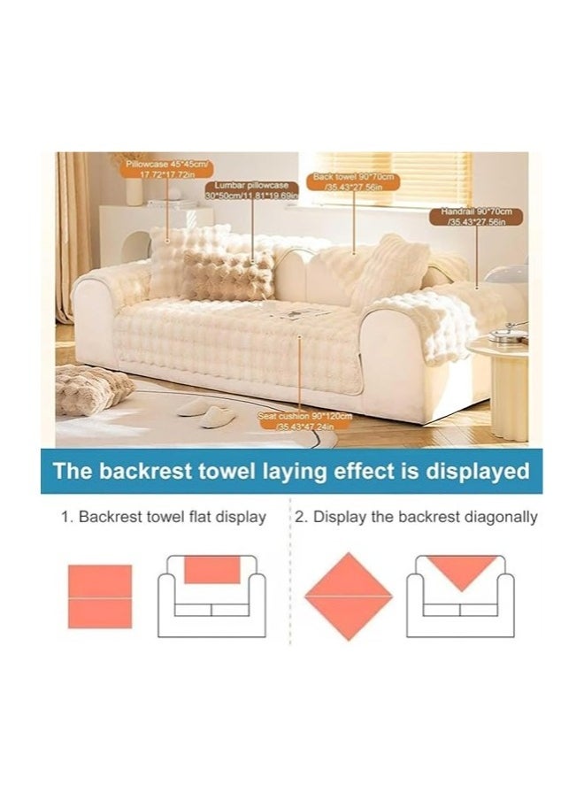 Generic - Thick Wool Fleece Sofa Cushion Plush Sofa Cushion Non Slip Durable Thickened Sofa Cover Fluffy Sofa Couch Cover Sold In Pieces But Not All In Sets ( Size : 30*50CM/11.8*19.7IN ) - Image 1