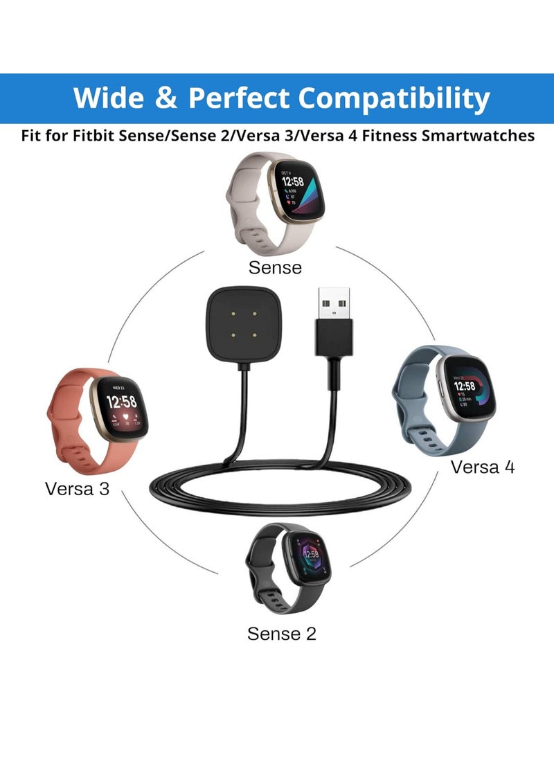 Generic Charger for Fitbit Sense/Sense 2/Versa 3/Versa 4, Replacement USB Charging Cable Cord for Fitbit Smart Watch [3.3ft/100cm]  - Image 1