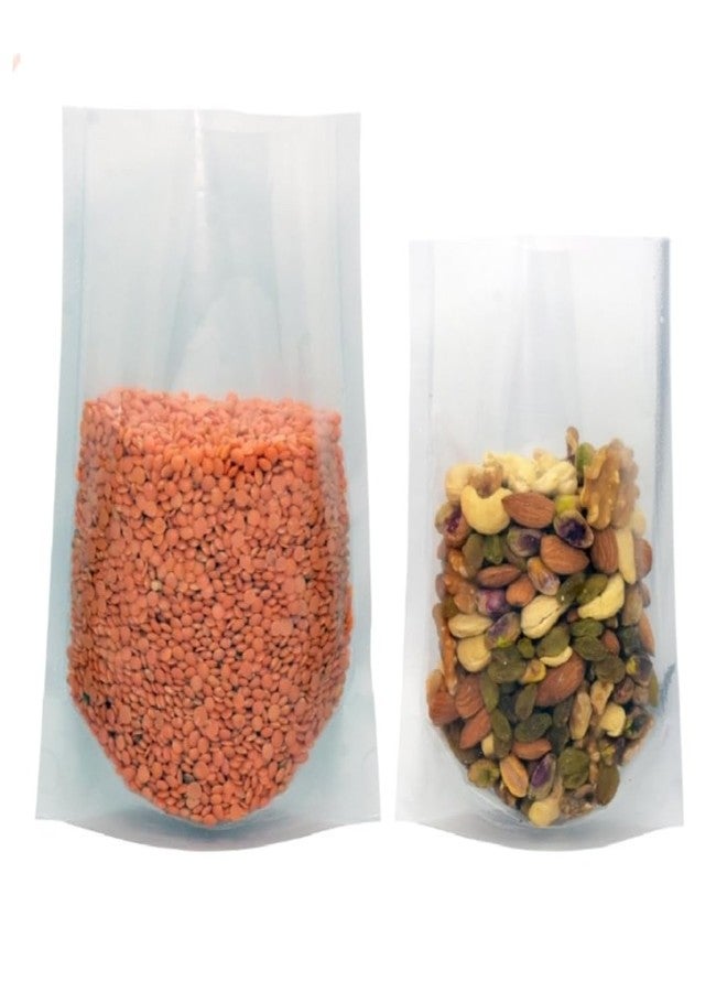 SBRR Pickle Packing Plastic Stand-Up Pouches | Transparent Food Grade Poly Bags Without Zip Lock | Self-Sealing Pouches for Food, Spices, Snacks & Retail Packaging | Size 6x9 In | Pack of 25 - Image 1