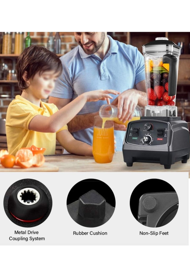 Smoothie Maker/Mixer, Countertop Blender Jug Blenders with BPA Free Glass Jar, Variable Speed and Timer Control for Juice Shakes and Smoothie,220V UK Plug