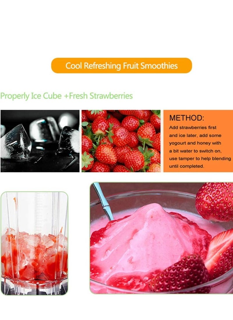 Smoothie Maker/Mixer, Countertop Blender Jug Blenders with BPA Free Glass Jar, Variable Speed and Timer Control for Juice Shakes and Smoothie,220V UK Plug