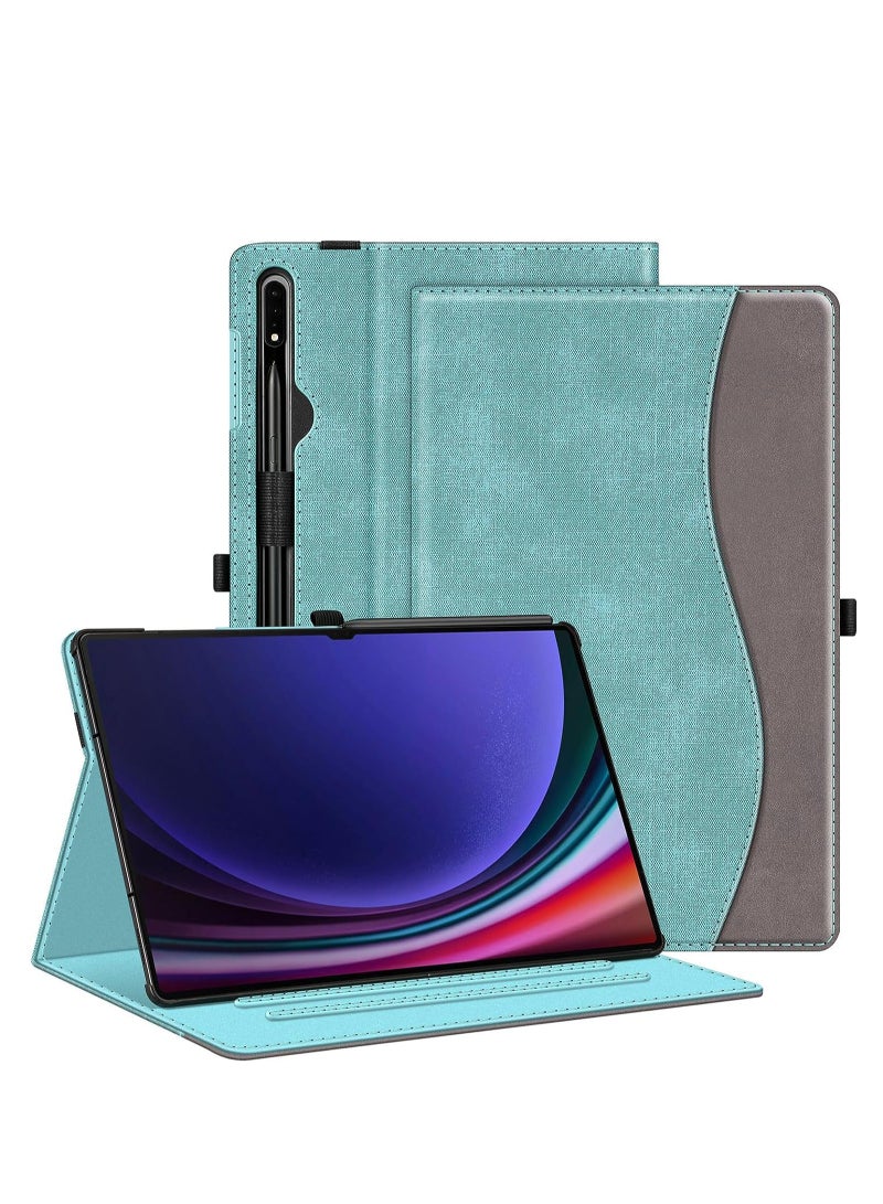 General For Galaxy Tab S9/S9 Ultra 2023 Tablet Case with Pen Holder, Adjustable Vision Stand, Ultra-Slim Flap Case with Auto Sleep/Wake Function 