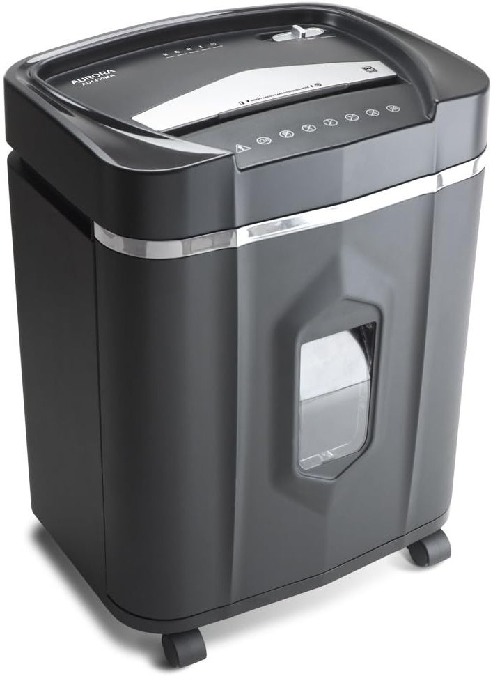 AURORA Aurora Professional Grade High Security 14Sheet MicroCut PaperCD and Credit Card 30 Minutes Continuous Run Time Shredder  - Image 2