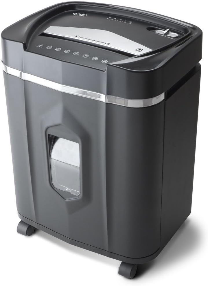 AURORA Aurora Professional Grade High Security 14Sheet MicroCut PaperCD and Credit Card 30 Minutes Continuous Run Time Shredder  - Image 3