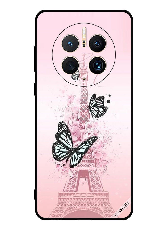 Covernex Protective Case Cover For Huawei Mate 50 Pro Butterflies On Eiffel Tower - Image 1