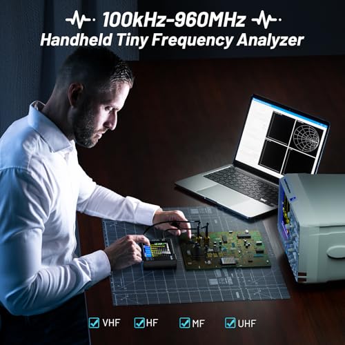 Seesii Portable TinySA Spectrum Analyzer, SEESII Upgraded V0.3.1 Tiny Frequency Analyzer with Antenna SMA Male to UHF Female Cables, 100kHz to 960MHz MF/HF/VHF UHF Input, 2.8'' Touchscreen Signal Generator - Image 3