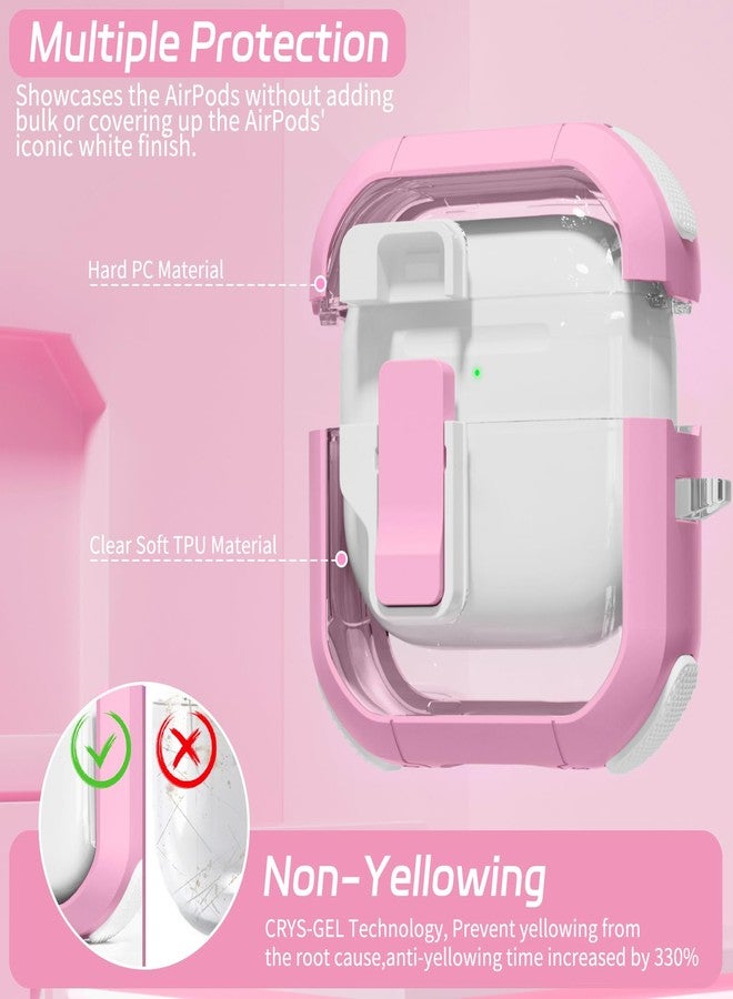 Ekoonpft for AirPods 4 Case 2024, Secure Lock Design Clear Cases for Apple AirPods Pro 4th Generation for Women Girly, Soft Cover with Cleaner,Silicone Wrist Strap,Cute Candy Keychain,Carabiner - Image 4