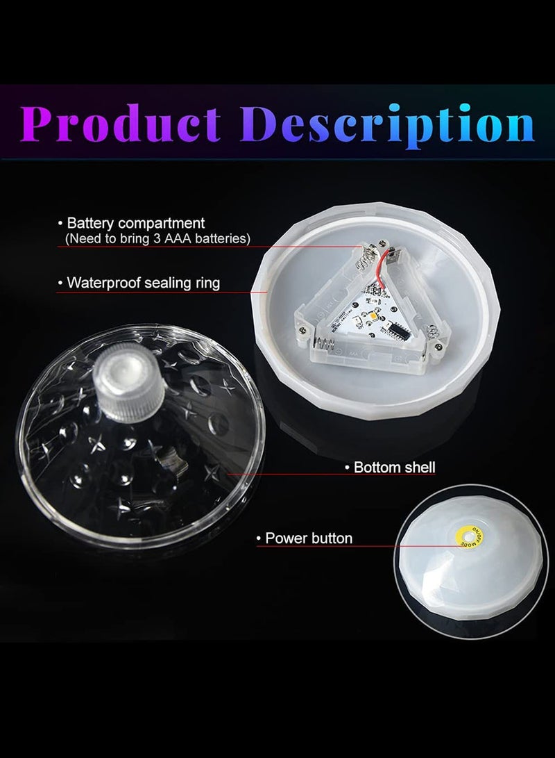 SYOSI Swimming Pool Light Floating Pool Lights with 7 Modes Ornament Bathtub Pond Décor Underwater Waterproof Lighting Flashing Fountain Accessories Disco Pool Party Decorations Hot Tub Bath Toys - Image 3