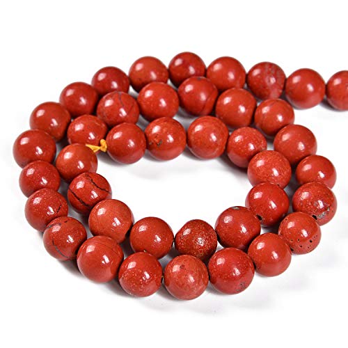 Nancybeads 60pcs 6mm Natural Red Jasper Gemstone Round Spacer Loose Stone Beads for Jewelry Making 15.5" 1 Strand (Red Jasper, 6mm 60Beads) - Image 2