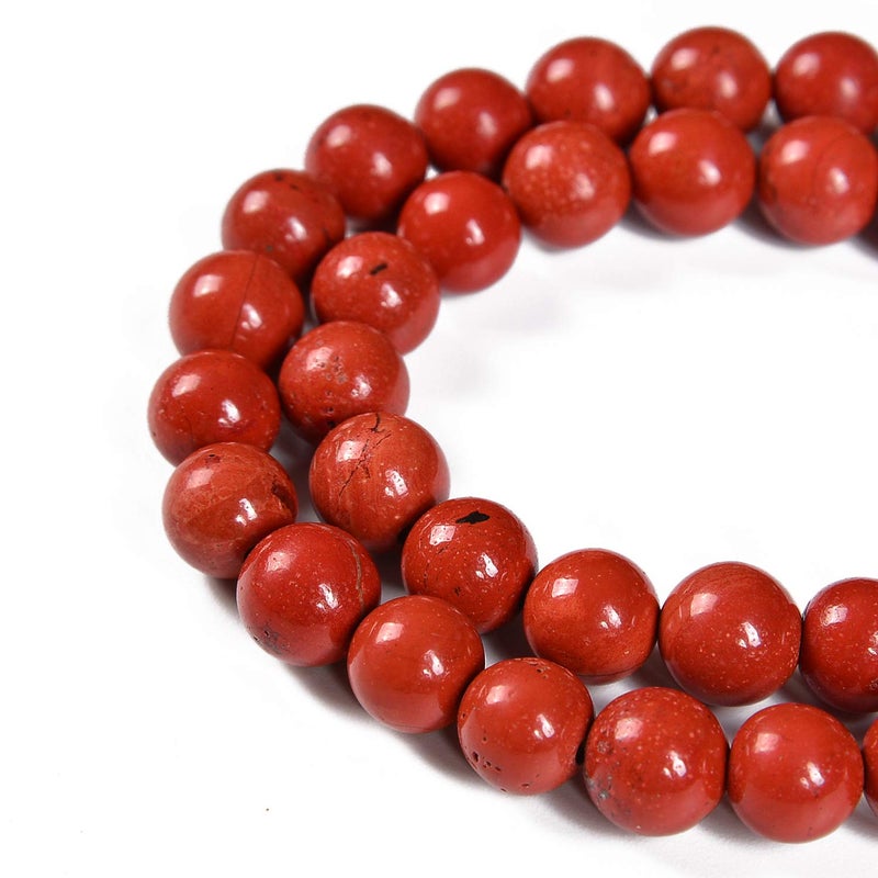 Nancybeads 60pcs 6mm Natural Red Jasper Gemstone Round Spacer Loose Stone Beads for Jewelry Making 15.5" 1 Strand (Red Jasper, 6mm 60Beads) - Image 5