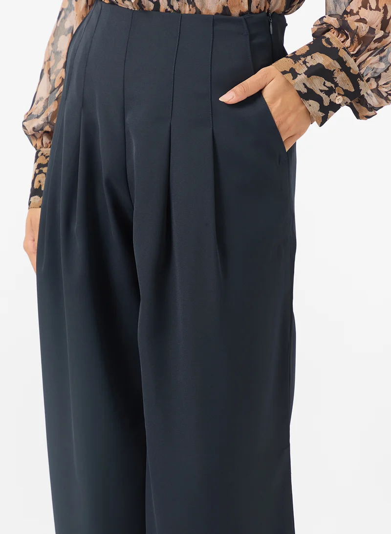 BCBG Pleat Detail Wide Leg Pants