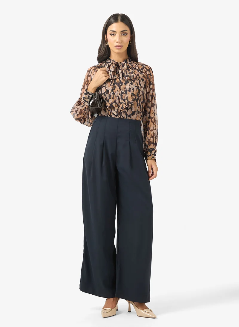 BCBG Pleat Detail Wide Leg Pants