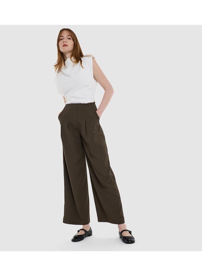 BCBG Pleat Detail Wide Leg Pants - Image 1