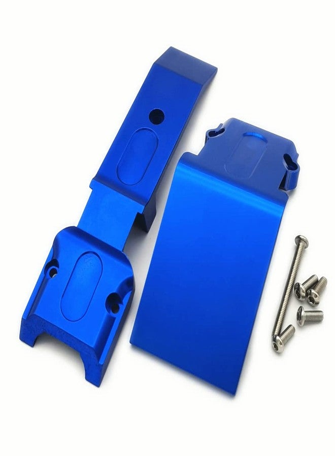 EPTNNASO Aluminum Front Skid Plate - 2pcs Set Blue for Traxxas 1/10 E-Revo Revo Summit Slayer Pro 4x4 5337 - Image 2
