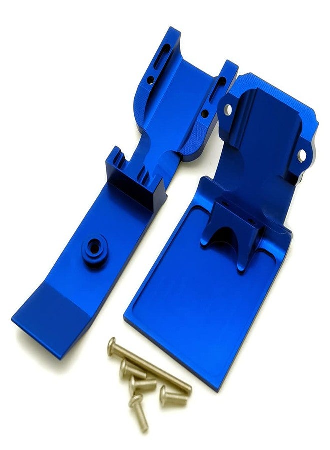 EPTNNASO Aluminum Front Skid Plate - 2pcs Set Blue for Traxxas 1/10 E-Revo Revo Summit Slayer Pro 4x4 5337 - Image 1