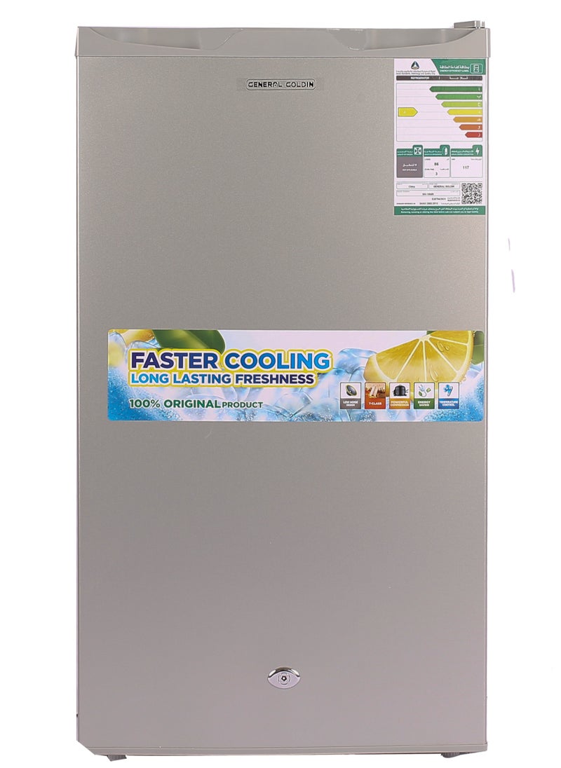 General Goldin General Goldin 86 Lt Refrigerator , Noiseless High Quality Compressor, Freezer Storage , 45x45x83cm, Silver  - Image 1
