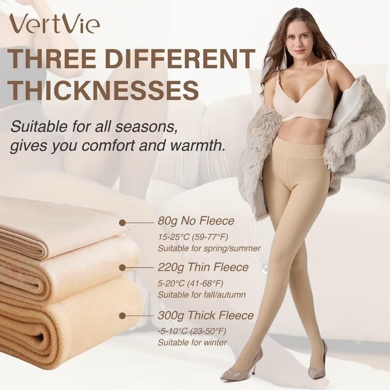 Leggings Light Leg Artifact Black Skin-Transparent Leggings Women'S Fleece Lined Pantyhose Fake Translucent - Image 4