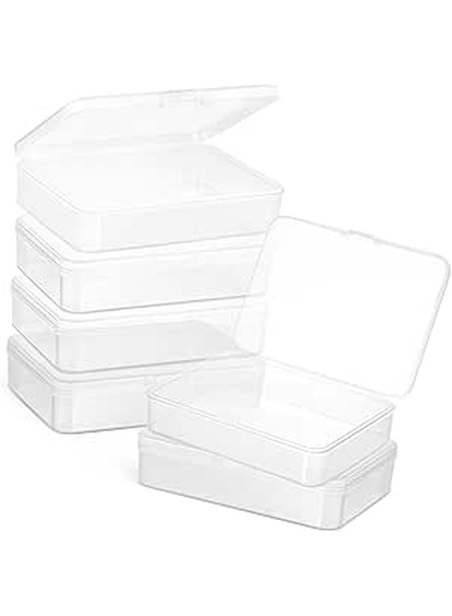 6Pcs Clear Plastic Trading Card Organizer Boxes Compact Storage Cases For Easy Visibility - Image 1