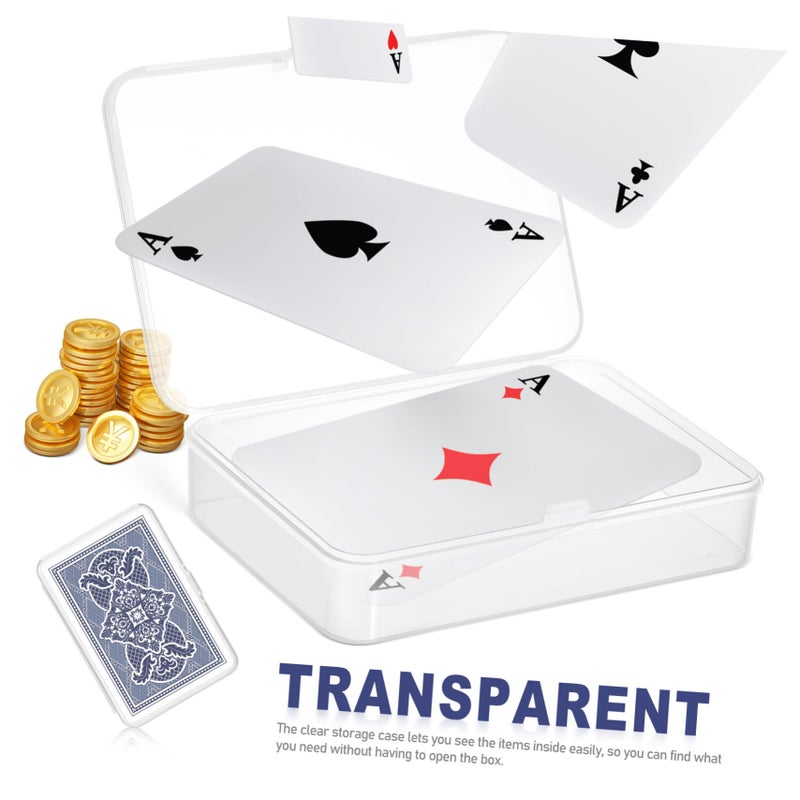 6Pcs Clear Plastic Trading Card Organizer Boxes Compact Storage Cases For Easy Visibility - Image 3