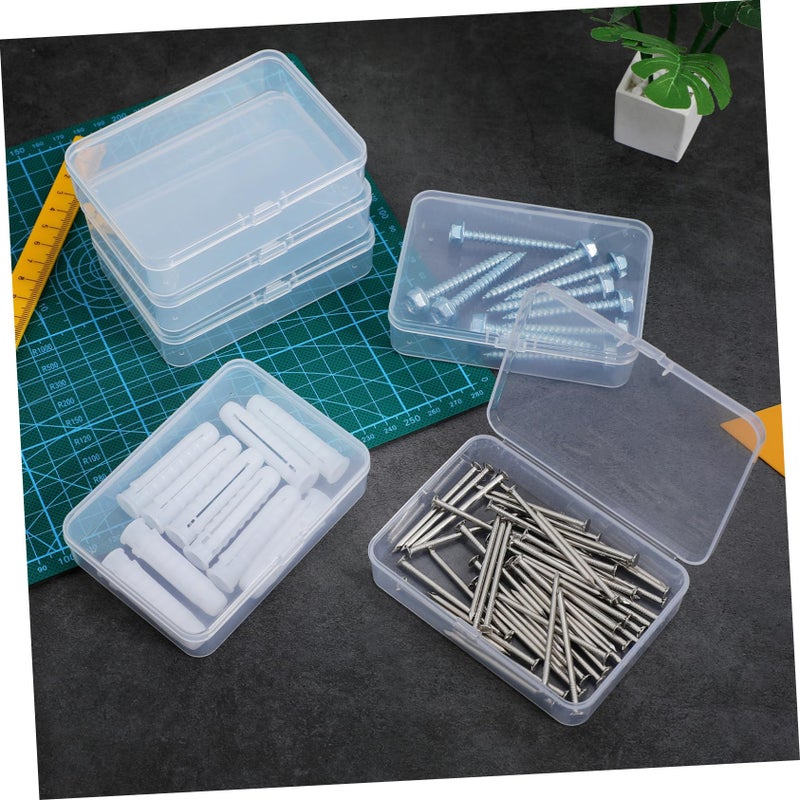 6Pcs Clear Plastic Trading Card Organizer Boxes Compact Storage Cases For Easy Visibility - Image 5