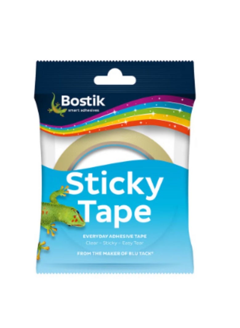 Bostik Art Glitter glue pens pack - set of 6 assorted colors - for school/craft/hobby & Bostik Sticky Tape 24mm x 50 Meter Roll  - Image 3