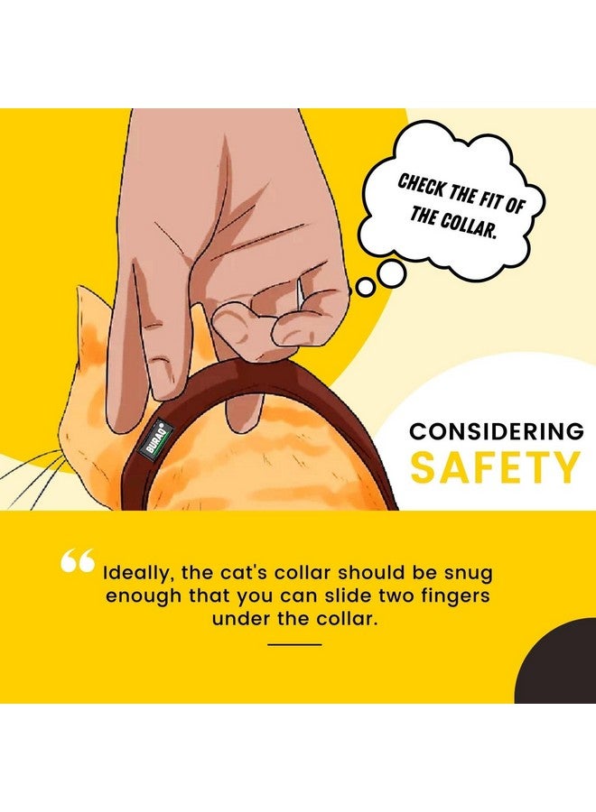 BURAQ Pets 4 Pcs Perfect Plain Cat Collar For Indoor & Outdoor Use, Strong Breakaway Cat Belt, Adjustable & Durable, Accessories For Cats - Color May Vary (Pack Of 4) - Image 5