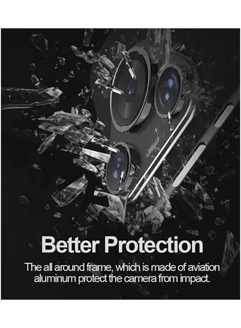 Camera Lens Protector for huawei pura 80 pro, [1 Step Installation Tray] Tempered Glass Screen Protector Metal Individual Camera Cover Accessories Case Friendly (Black )  - Image 4