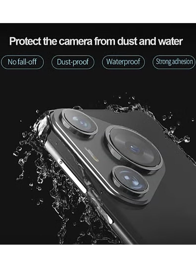 Camera Lens Protector for huawei pura 80 pro, [1 Step Installation Tray] Tempered Glass Screen Protector Metal Individual Camera Cover Accessories Case Friendly (Black )  - Image 5