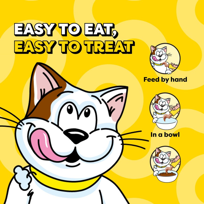 Temptations Creamy Puree Squeezable Lickable Cat Treats, Wet Cat Treats with Beef, Salmon, Chicken, and Tuna Variety Pack, 0.42 oz. Tubes, 48 Count - Image 5