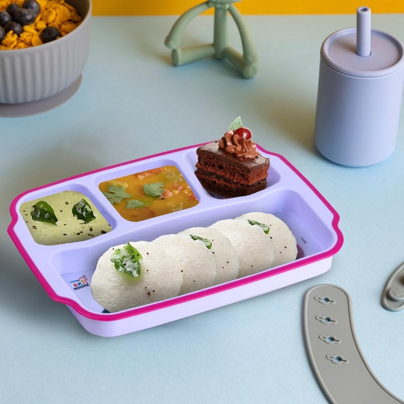 SKi Homeware SKi Homeware Kids partition Plate with Cartoon Character Print Unbreakable Safe for Kids 12 Plate for Breakfast Lunch Dinner Party Return Gifts for Girls Boys Frozen 3pc - Image 3