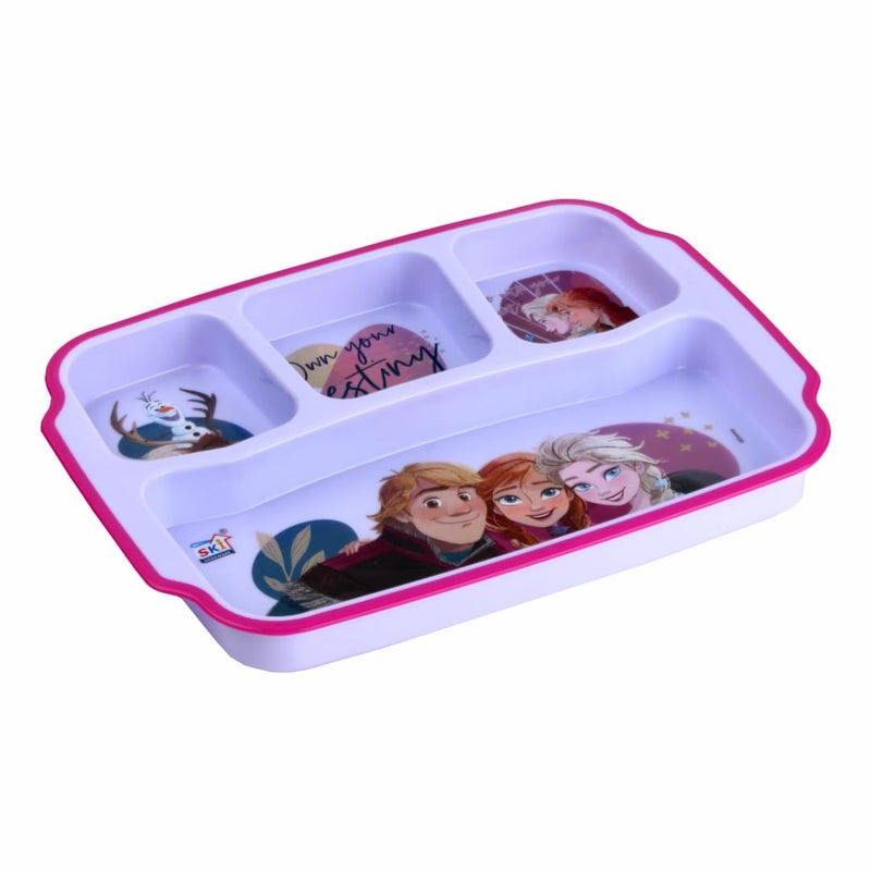 SKi Homeware SKi Homeware Kids partition Plate with Cartoon Character Print Unbreakable Safe for Kids 12 Plate for Breakfast Lunch Dinner Party Return Gifts for Girls Boys Frozen 3pc - Image 5