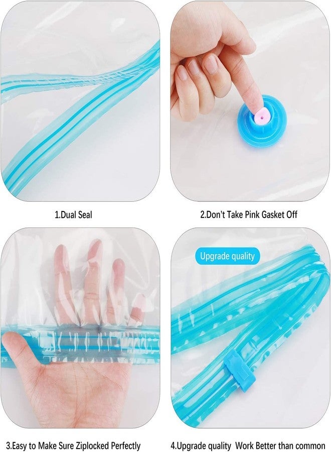 Gnanex Heavy Duty Air Tight Space Saver Vacuum Bags for Travel and Cloths Storage, 5 Pcs, 2 Small, 2 Medium, 1 Large - Image 3