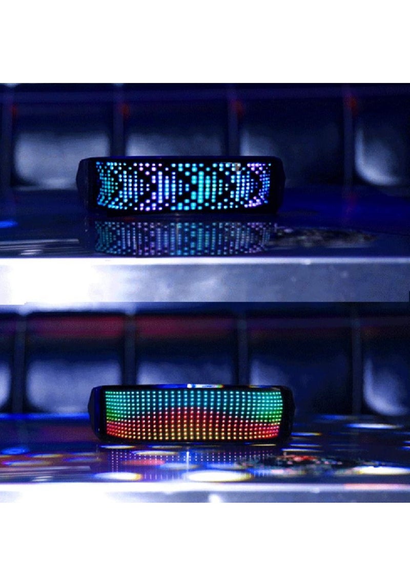 SYOSI Customizable Full Color Shining Glasses, Programmable Bluetooth 4.0 RGB Fullcolor Glowing LED Glasses, USB Rechargeable Future Style LED Light Up Glasses (full color)  - Image 2