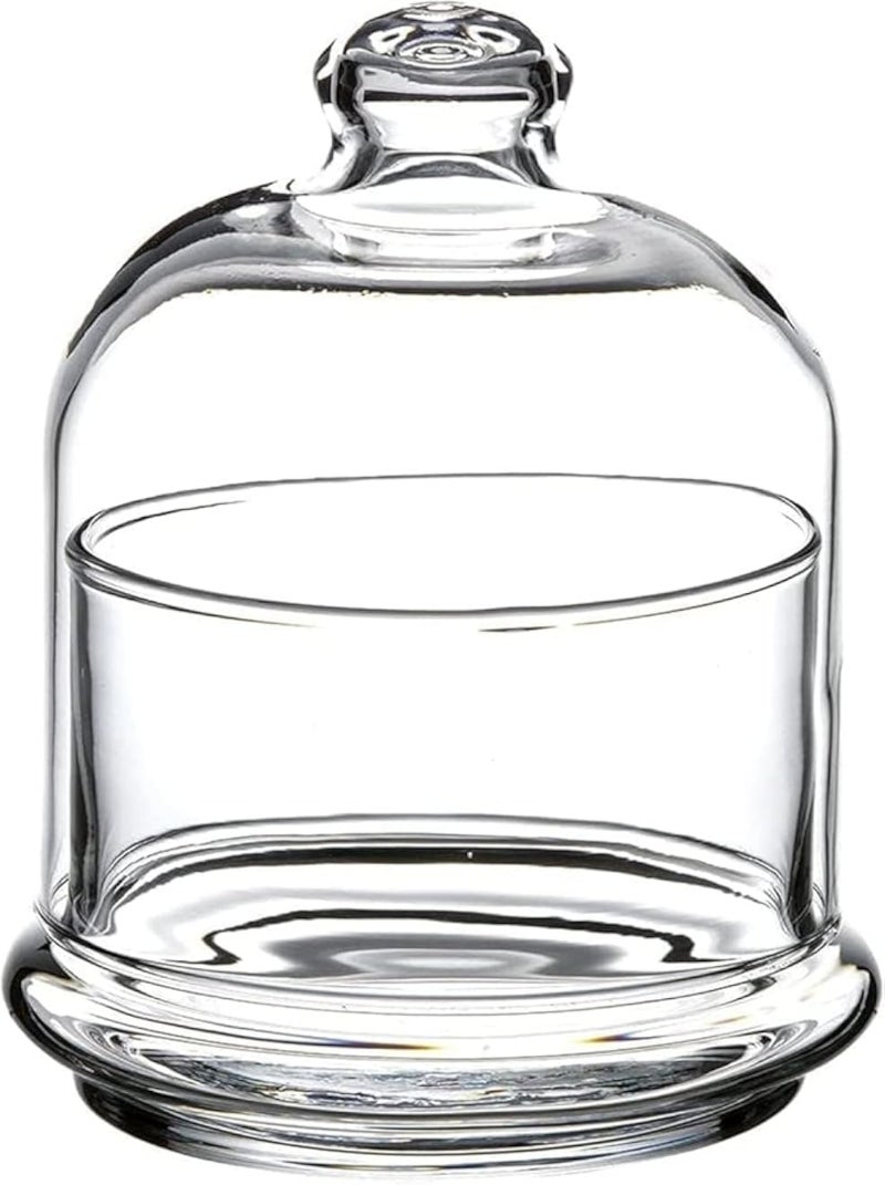 12cm Turkish Clear Glass Candy Dish with Lid â€“ Elegant Serving Bowl for Dates, Sweets, Sugar, Nuts, or Decorative Use â€“ Traditional Ottoman Style Glass Container