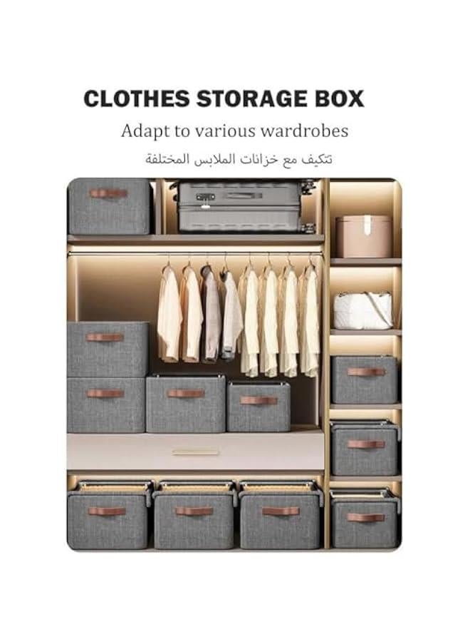 بيوينتي صندوق تخزين ملابس من 3 قطع من واي اي ام فيبيهاوس، صندوق تخزين درج خزانة قابل للطي مع غطاء شفاف ومقبض، منظمات ادراج للملابس والجينز والتيشيرتات (47 × 28 × 20 سم) - Image 2