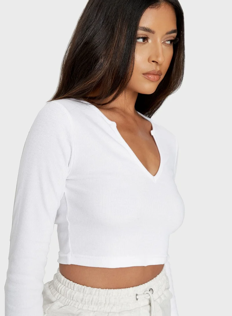 Missguided 2-Pack Notch Neck Crop Top