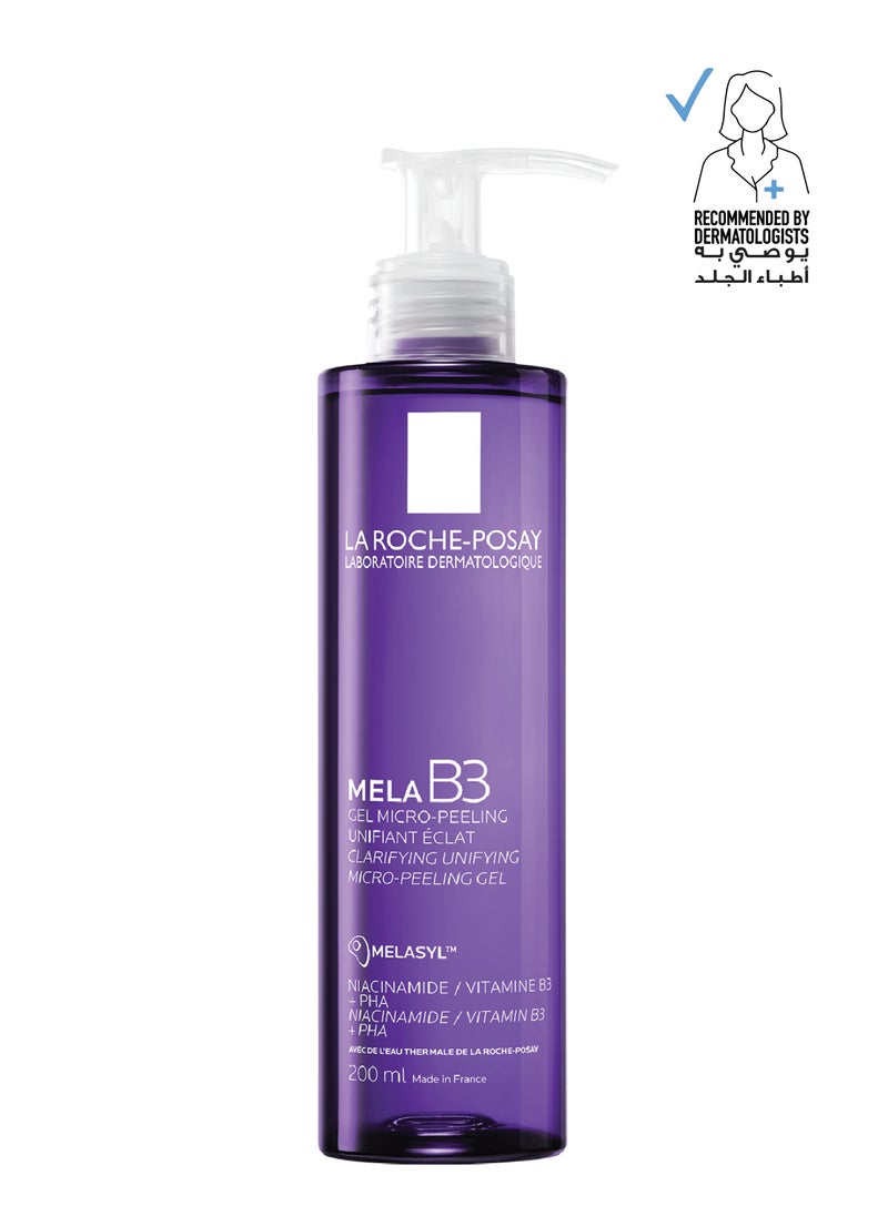 LA ROCHE-POSAY Mela B3 Micro Peeling Gel + Mela B3 Anti-Dark Spots Concentrate Serum With Niacinamide For All Skin Types 30Ml  - Image 2