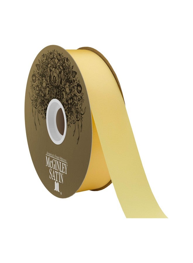 Berwick Offray 1.5'' Polyester Lustre Satin Ribbon, Yellow, 100 Yards - Image 2