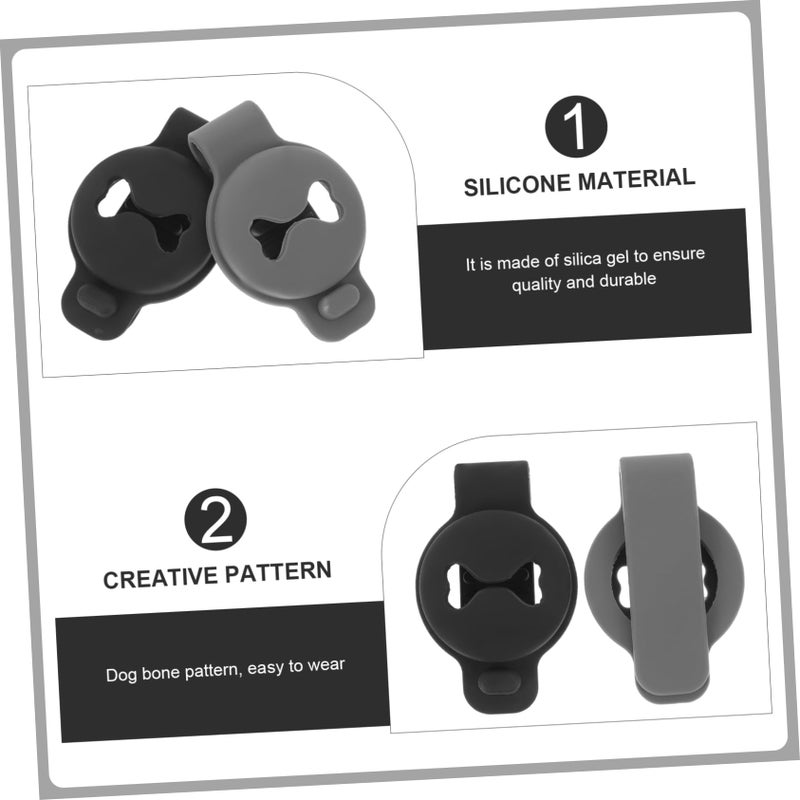 2pcs Protective Case Cover Dog Bone Pattern Odorless Scratch Resistant Portable Tracer - Image 4