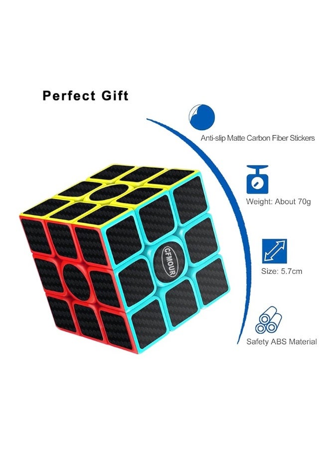 CFMOUR Original Speed Cube 3x3x3,Fast Magic Cube for Kids,Smooth Carbon Fiber Cubes,Puzzle Toys - Image 1
