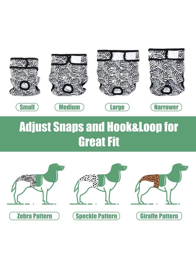 ويجريكو حفاضات الكلاب النسائية القابلة للغسل من ويجريكو (عبوة من 3 قطع)، حفاضات الكلاب عالية الامتصاص للكلاب الإناث، حفاضات الكلاب الإناث للكلاب في فترة الشبق، الدورة الشهرية، سلس البول (الحمار الوحشي، الزرافة، البقع، الصغيرة) - Image 4