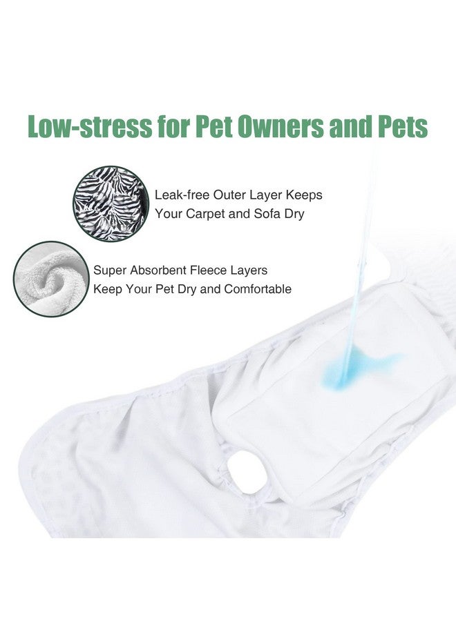 ويجريكو حفاضات الكلاب النسائية القابلة للغسل من ويجريكو (عبوة من 3 قطع)، حفاضات الكلاب عالية الامتصاص للكلاب الإناث، حفاضات الكلاب الإناث للكلاب في فترة الشبق، الدورة الشهرية، سلس البول (الحمار الوحشي، الزرافة، البقع، الصغيرة) - Image 5