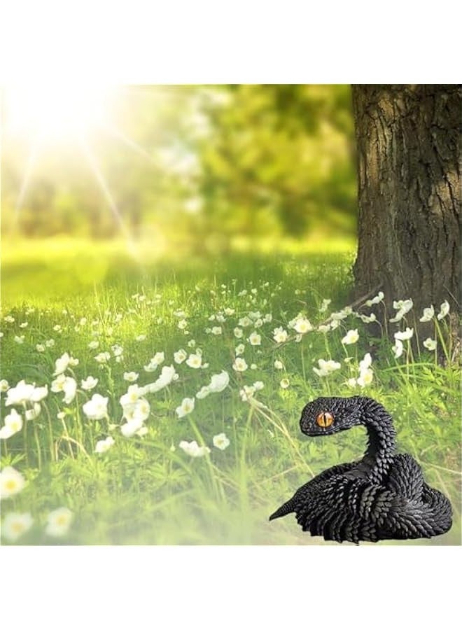 general 3D Printed Snake Toys 3D Printed Animals Exquisite Cute Pet Toy 3D Printed Animals Set Adults Fidget Toys Printed Cobra Fidget Toys 3D Printed Articulated Cobra Flexiable Crystal Snake (Black) - Image 5