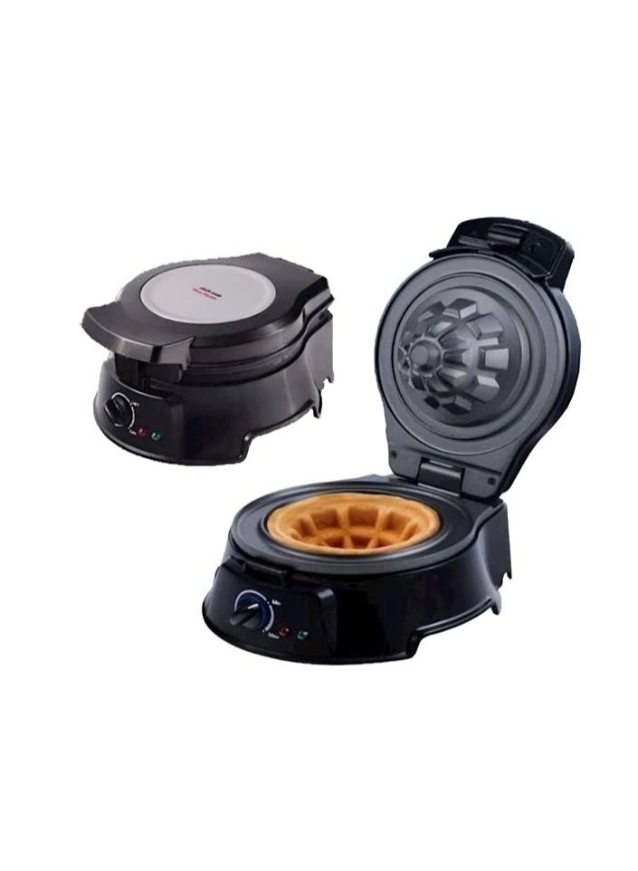 Home Master HM-313 Conical Waffle Maker – 750W, Non-Stick Surfaces with Temperature Control - Image 2