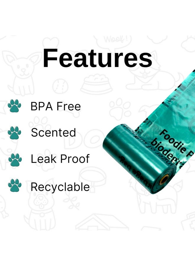 أكياس براز الكلاب كومبو، التقاط النفايات 750 كيسًا (50 لفة × 15 كيسًا) مع موزع براز، حقيبة صديقة للبيئة قابلة للتحلل البيولوجي للاستخدام في الهواء الطلق والمشي والسفر أكياس براز للحمام (كومبو) - Image 4