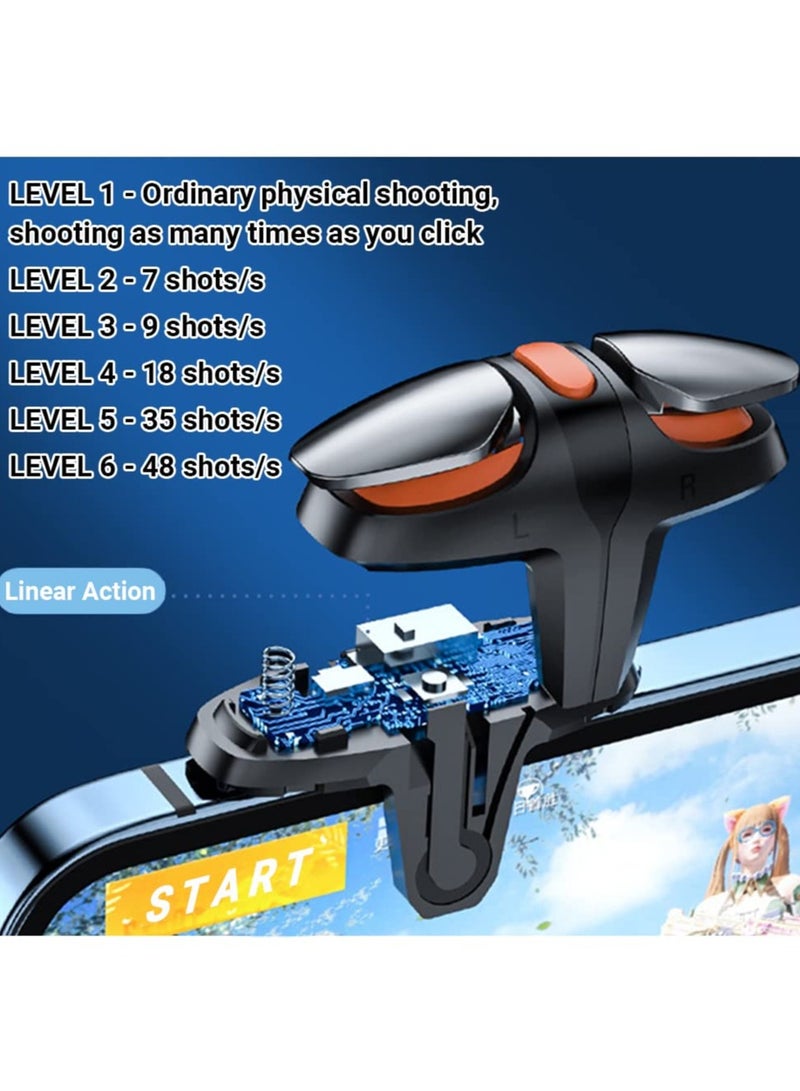 2 Pack Mobile Game Controllers, Pubg Phone Triggers Rapid-Fire High Frequency Click Double Sensitive Aim & Shoot Gaming Keys Buttons for Pubg Compatible with iPhone Android - Image 3