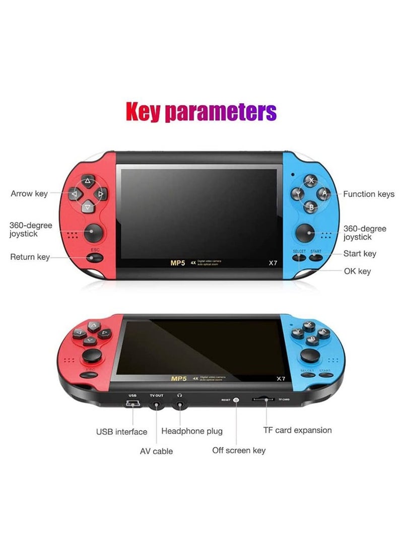 Excefore - Handheld Game Console, Retro Game Console Built-in 10000+ Classic Games, 4.1-inch TFT LCD Screen, 10 Emulators, MP3/MP4/Ebook - TV OUT - Portable Game Player - Image 1