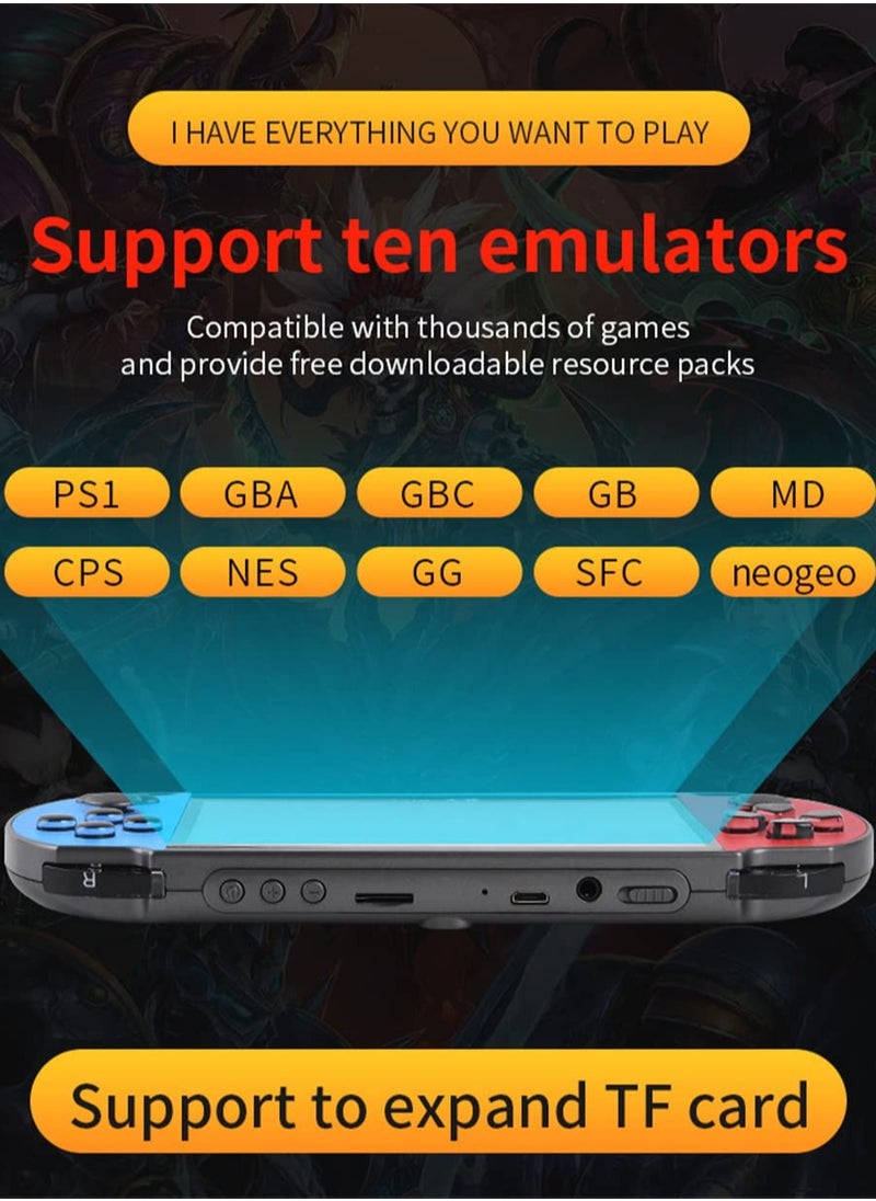 Excefore - Handheld Game Console, Retro Game Console Built-in 10000+ Classic Games, 4.1-inch TFT LCD Screen, 10 Emulators, MP3/MP4/Ebook - TV OUT - Portable Game Player - Image 1