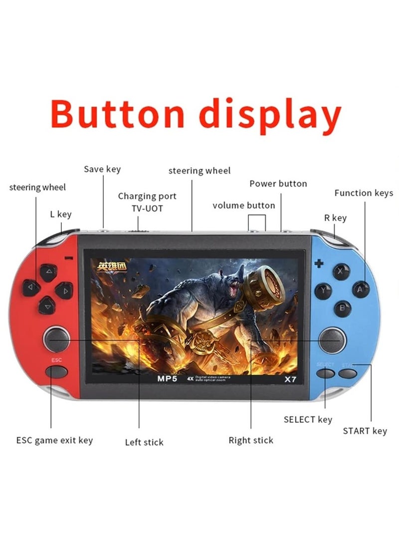 Excefore - Handheld Game Console, Retro Game Console Built-in 10000+ Classic Games, 4.1-inch TFT LCD Screen, 10 Emulators, MP3/MP4/Ebook - TV OUT - Portable Game Player - Image 1